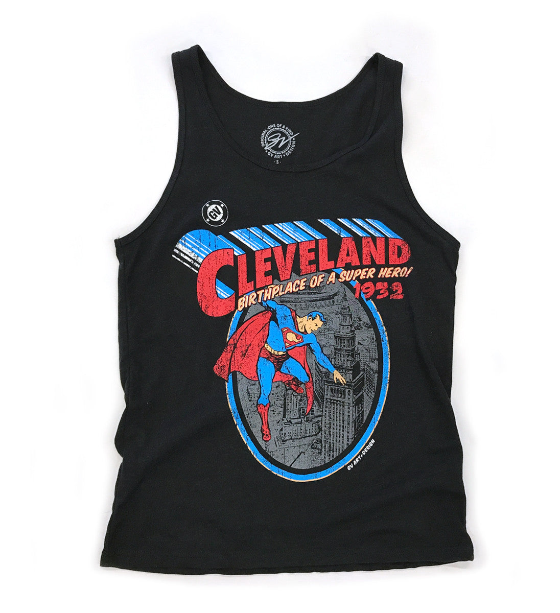 Cleveland - Birthplace of a Superhero Limited Edition Black Tank Top