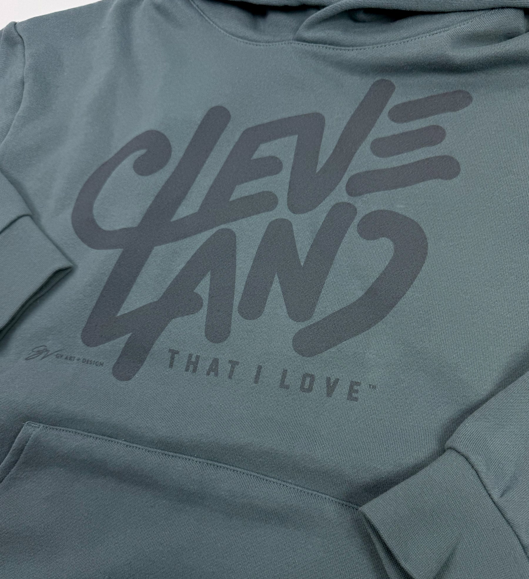Cleveland Marker Blue Hooded Sweatshirt