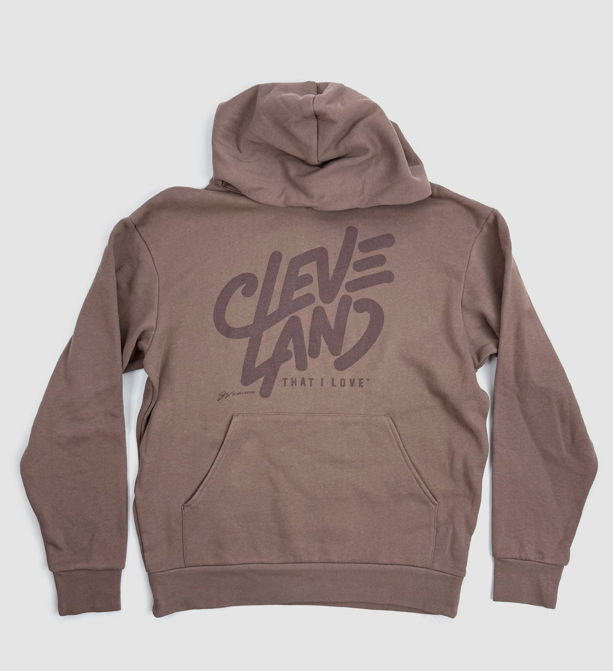 Cleveland Marker Brown Hooded Sweatshirt
