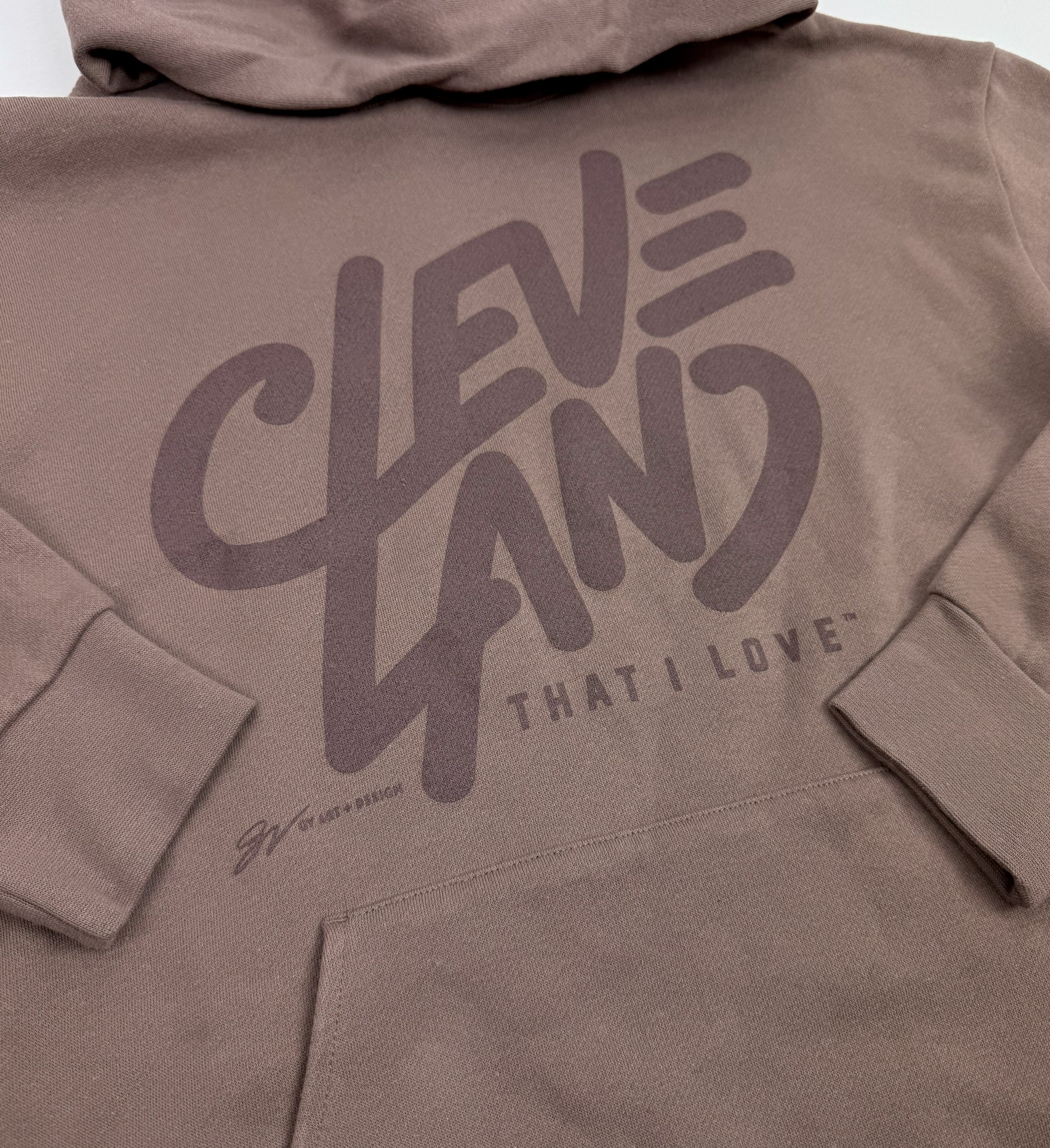 Cleveland Marker Brown Hooded Sweatshirt