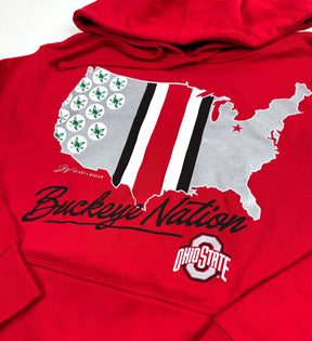 Red Ohio State Buckeye Nation Sweatshirt