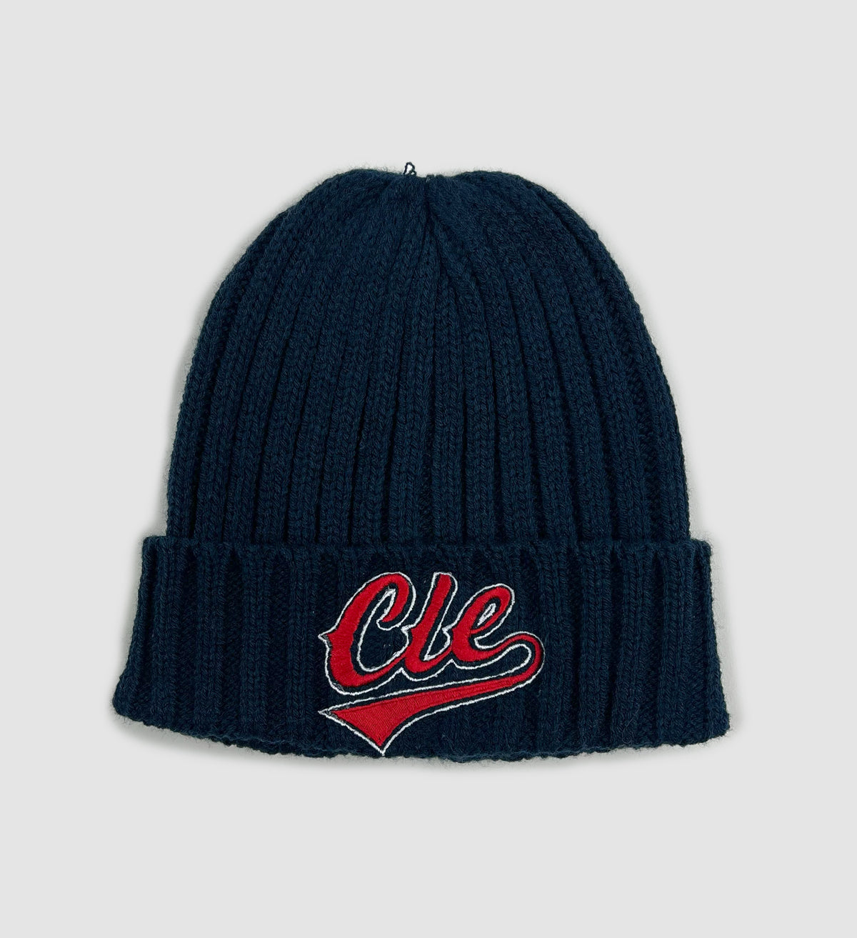CLE Baseball Navy Cable Winter Hat
