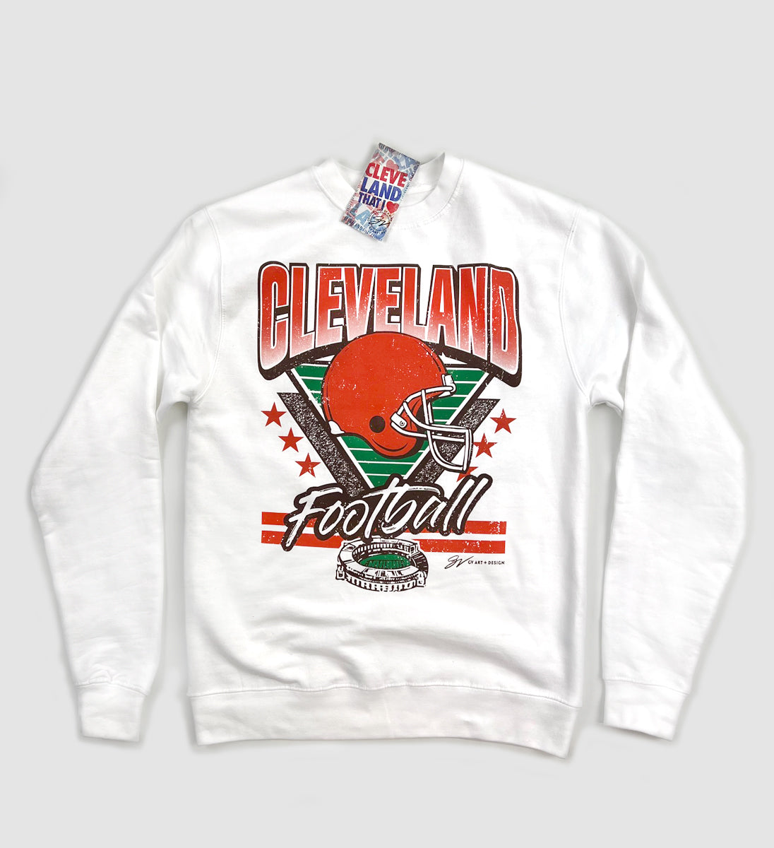 Cleveland Football Retro Crew Sweatshirt