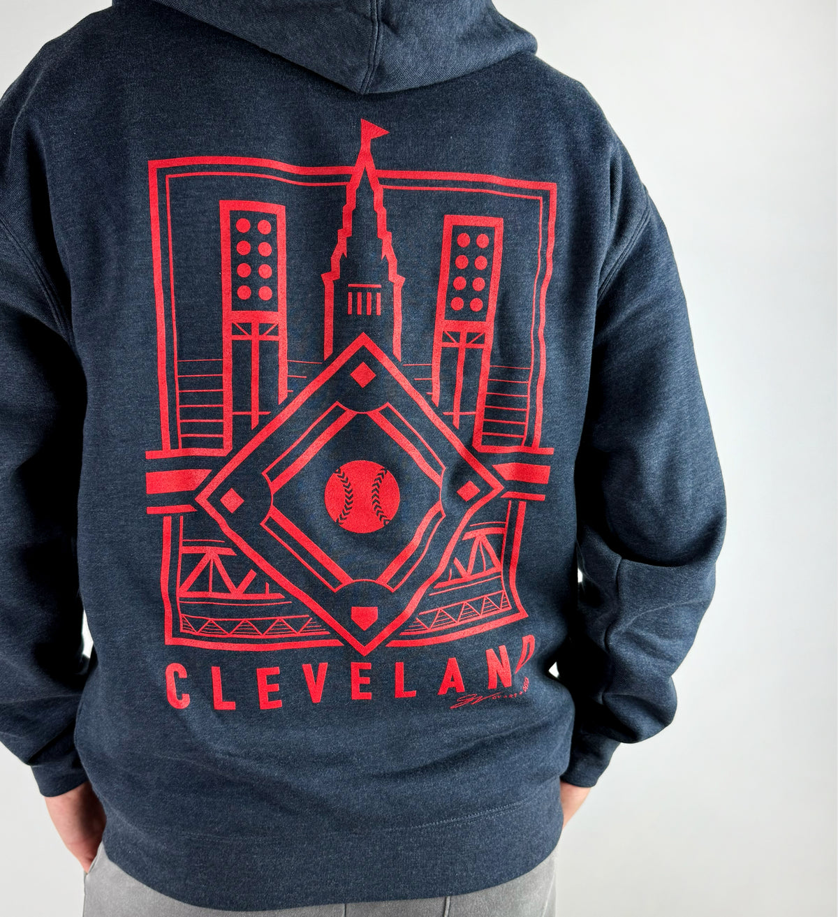 Cleveland Baseball Diamond Linework Sweatshirt