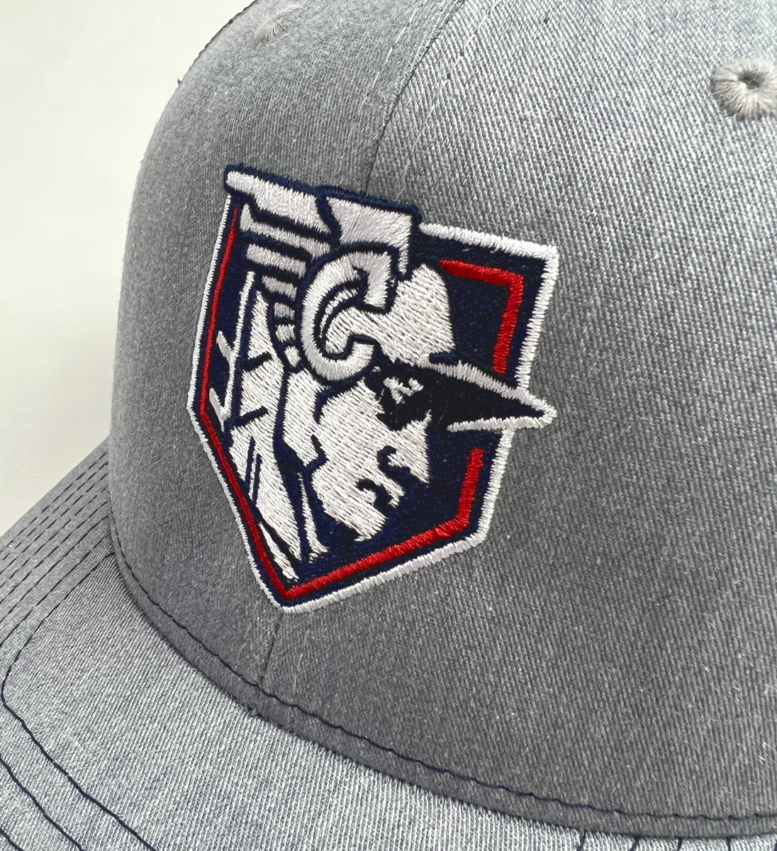 Cleveland Baseball Statue Mesh Snap Back Grey/Navy