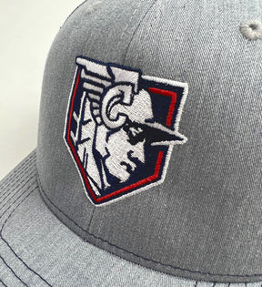 Cleveland Baseball Statue Mesh Snap Back Grey/Navy