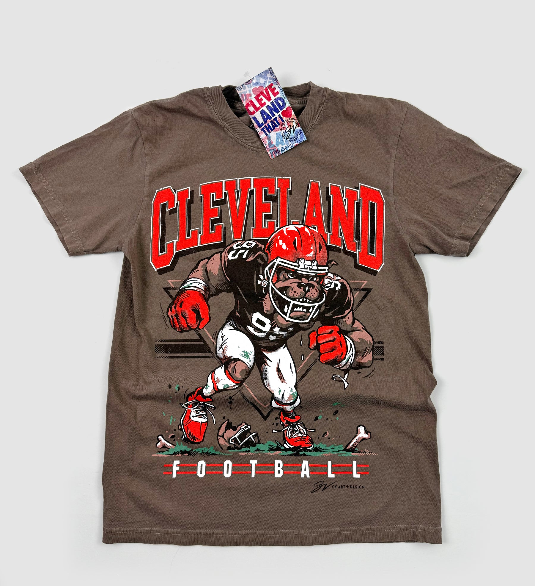 Vintage Cleveland Dawg Brown T Shirt