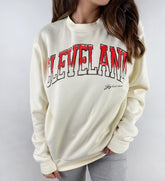 Orange and Brown Fade Crew Sweatshirt