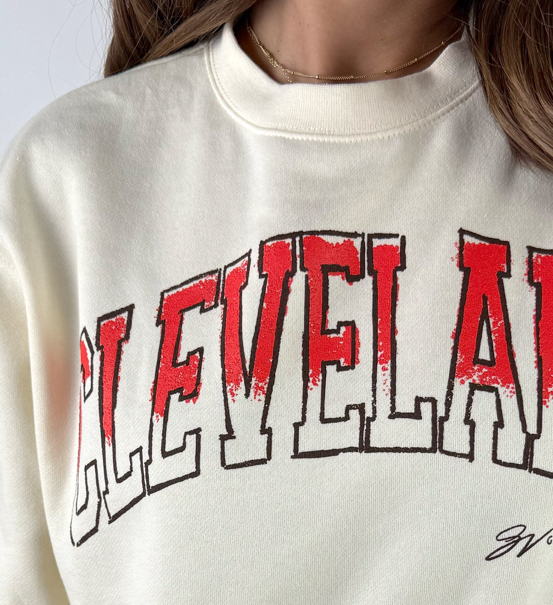 Orange and Brown Fade Crew Sweatshirt