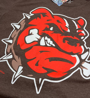 Brown Cleveland Football DAWG Logo T shirt