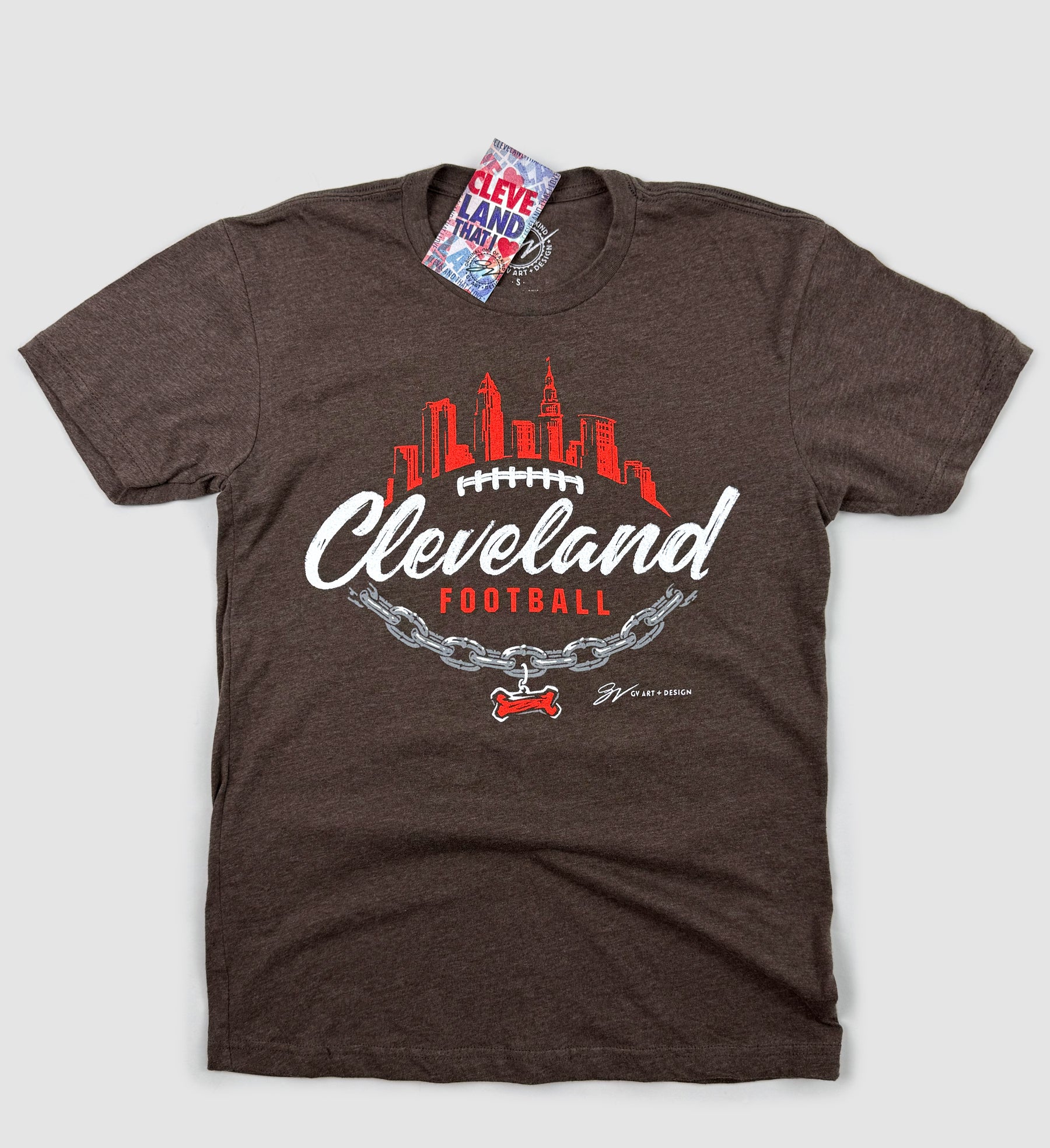 Cleveland Script Skyline Chain T shirt