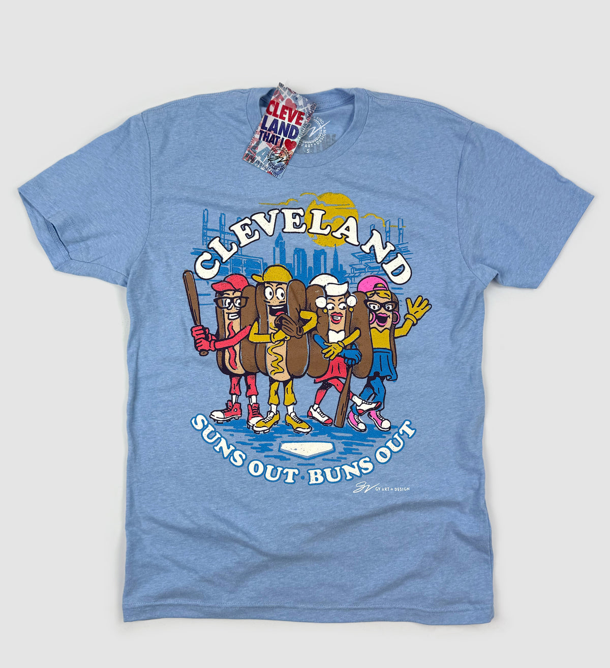 Cleveland Suns Out Buns Out Hotdog Race T shirt