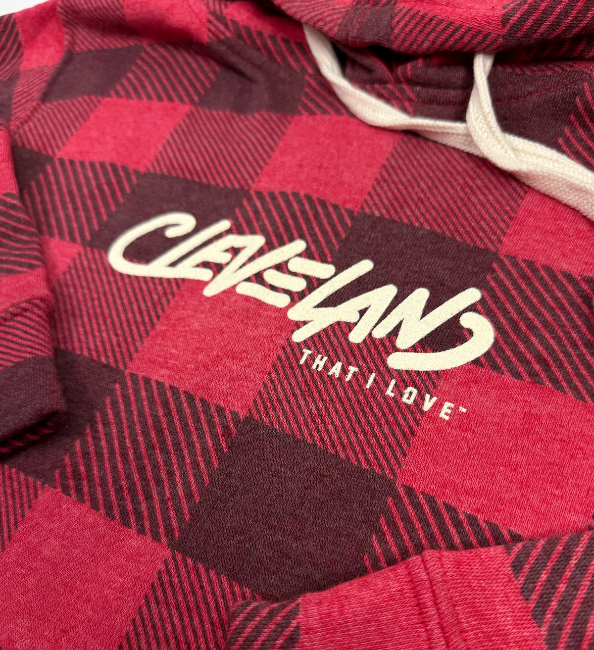 Cleveland Script Marker Plaid Hooded Sweatshirt