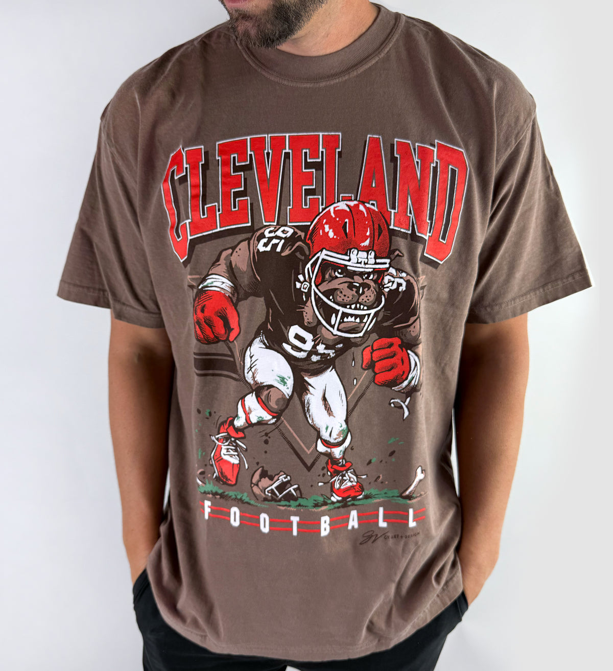 Vintage Cleveland Dawg Brown T Shirt