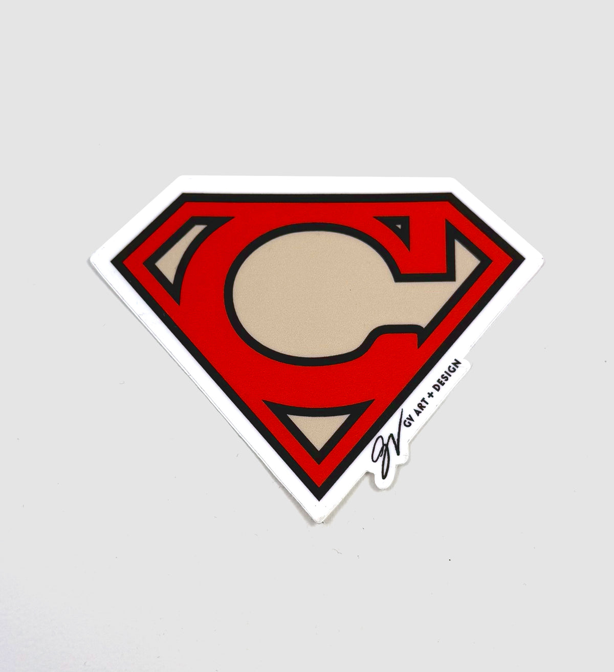 Orange & Brown Super C Sticker