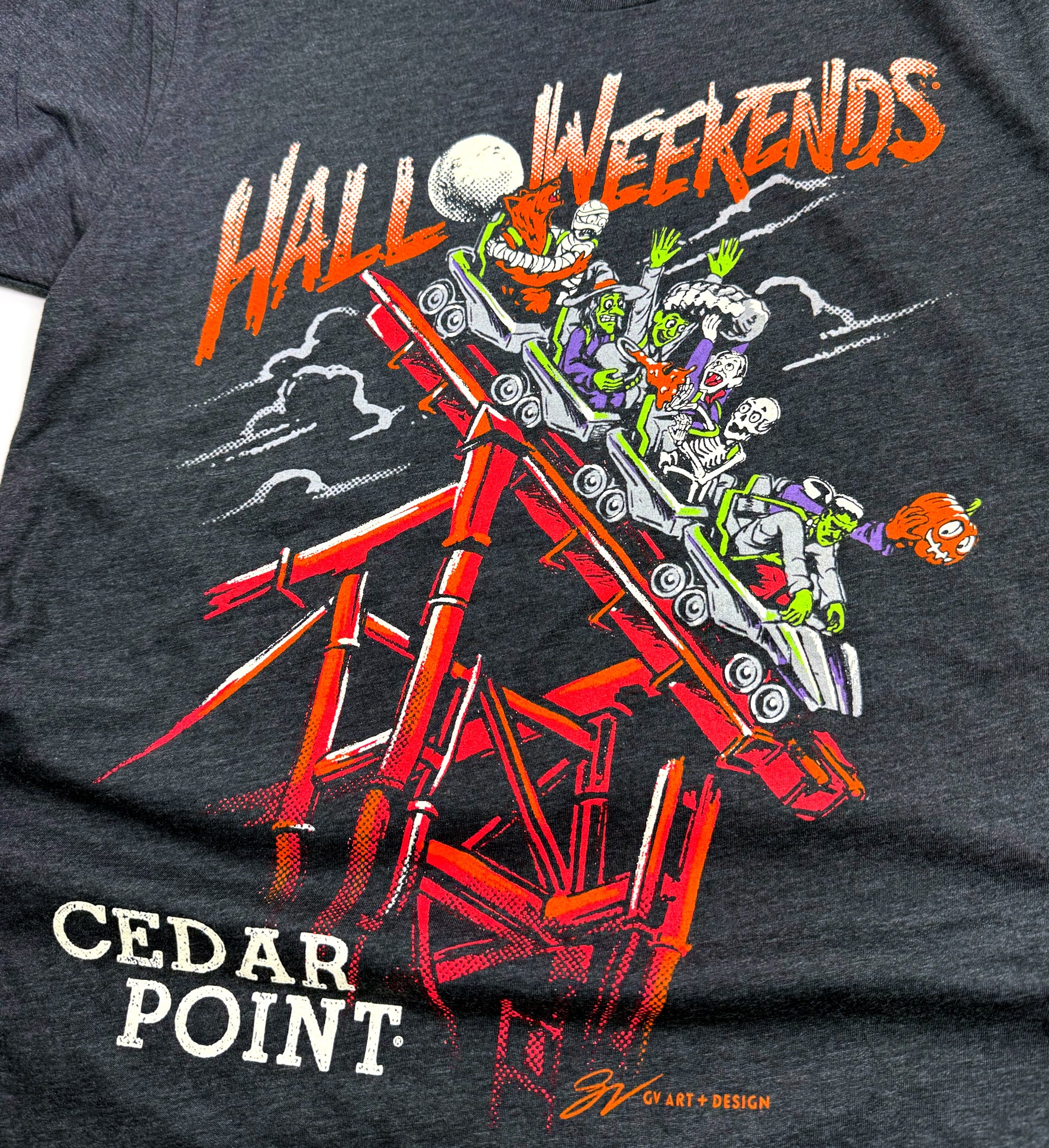 Cedar Point Sirens Halloweekends Coaster T shirt