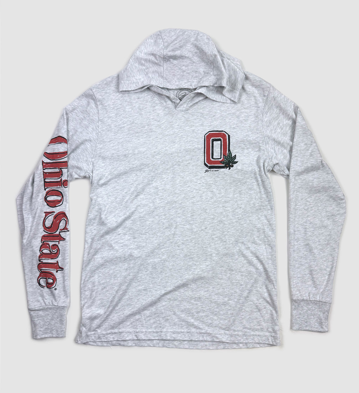 Heritage Block O Long Sleeve Hooded TShirt