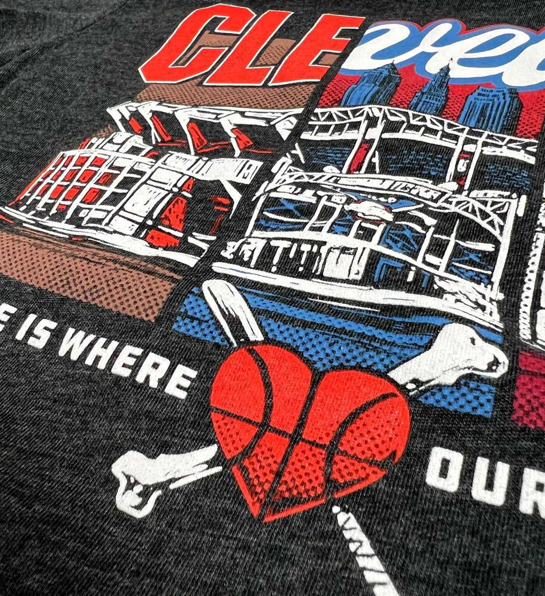 Kids Cleveland Home Is Where The Heart Is T Shirt