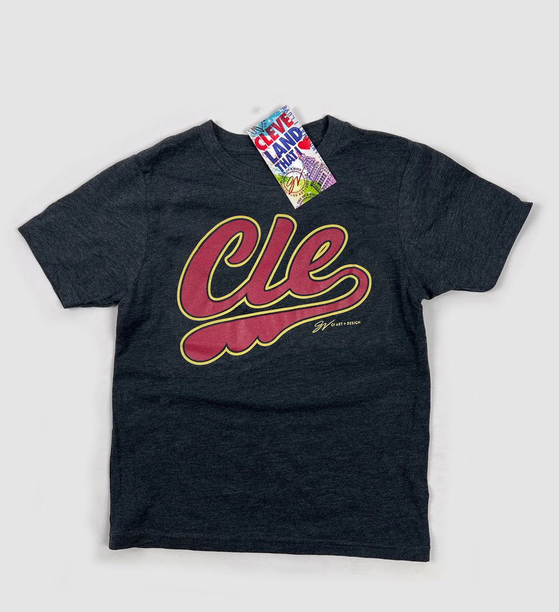 Kids CLE Basketball Script T Shirt