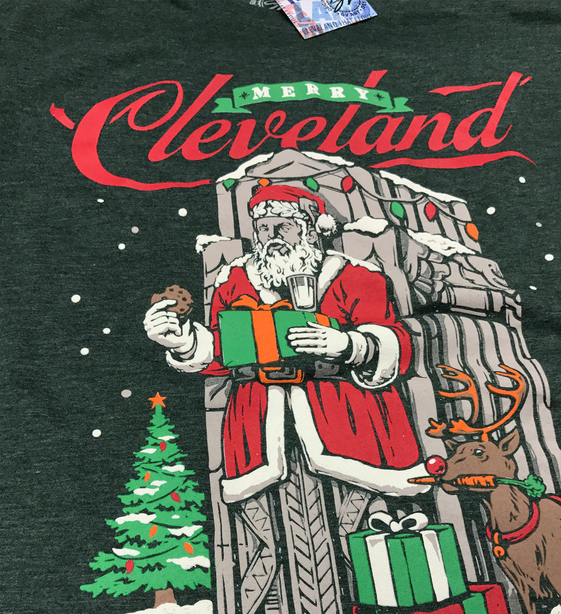 Merry Cleveland Santa Guardian T shirt