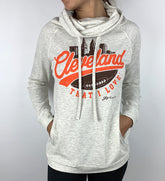 Women's Cleveland Football Skyline Funnel Neck Sweatshirt