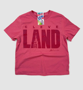 Womens CleveLAND Vintage Red T Shirt