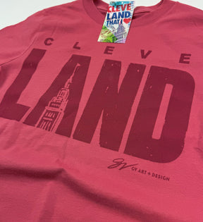 Womens CleveLAND Vintage Red T Shirt